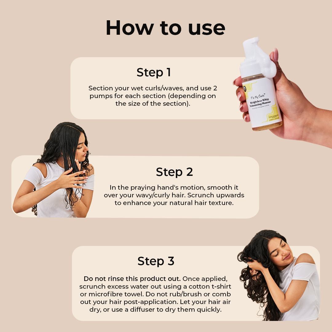 Fix My Curls Weightless Whip Volumizing Mousse 100ml