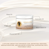 Bounce Curl Avocado & Rose Oil Clump and Define Cream 6oz