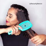 Curl Keeper Flexy Brush, Curl Clumping & Detangling Brush - Green