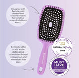 Curl Keeper Flexy Brush, Curl Clumping & Detangling Brush - Purple