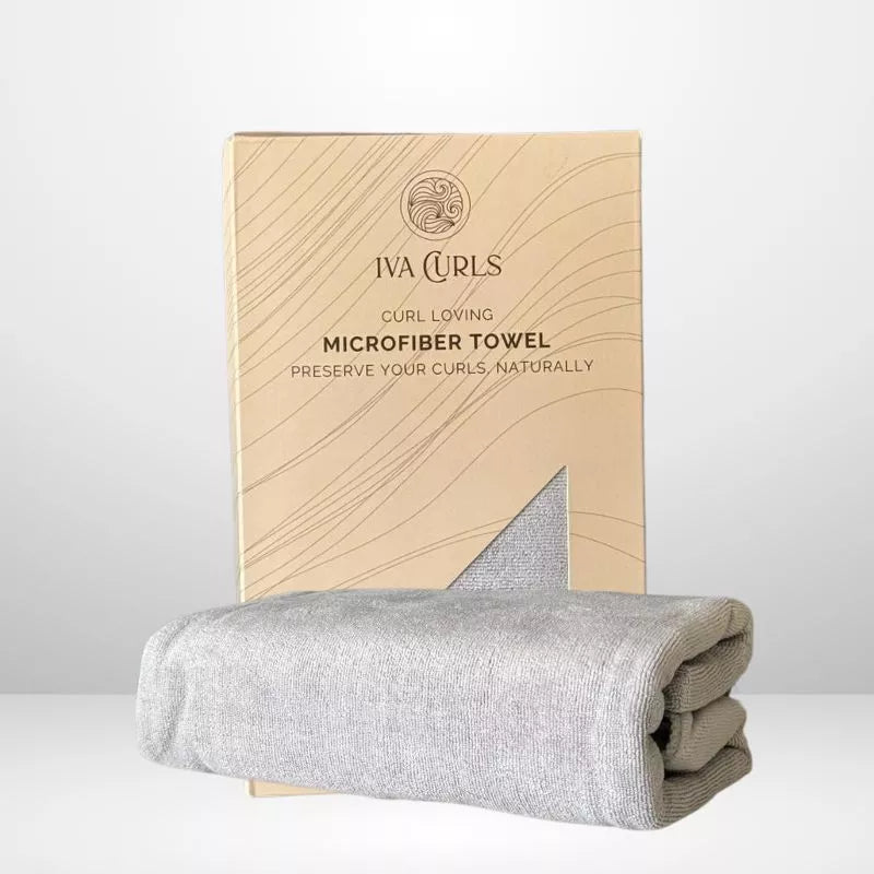Iva Curls - Microfiber Towel Light Grey 60x100cms
